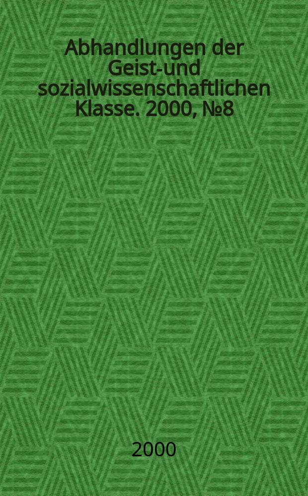 Abhandlungen der Geists- und sozialwissenschaftlichen Klasse. 2000, №8 : Drei Lagy Chatterleys