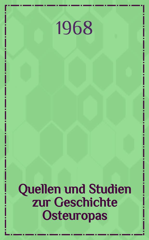 Quellen und Studien zur Geschichte Osteuropas : Hrsg. von der historischen Abteilung des Institute f&uuml;r Slawistik und der Arbeitsgruppe f&uuml;r Geschichte der slawischen V&ouml;lker am Institut f&uuml;r Geschichte. Bd.8, T.4 : Forschungsreise durch Sibirien 1720-1727 = Экспедиция в Сибири 1720-1727: дневники