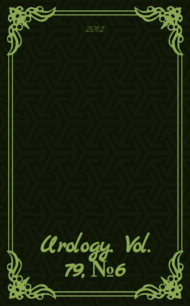 Urology. Vol. 79, № 6