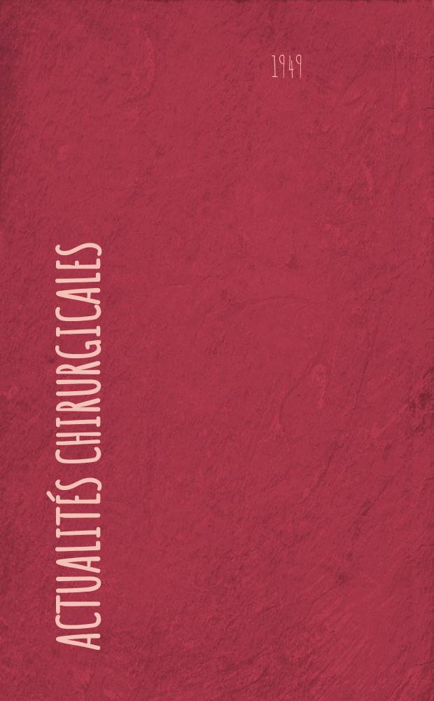 Actualités chirurgicales