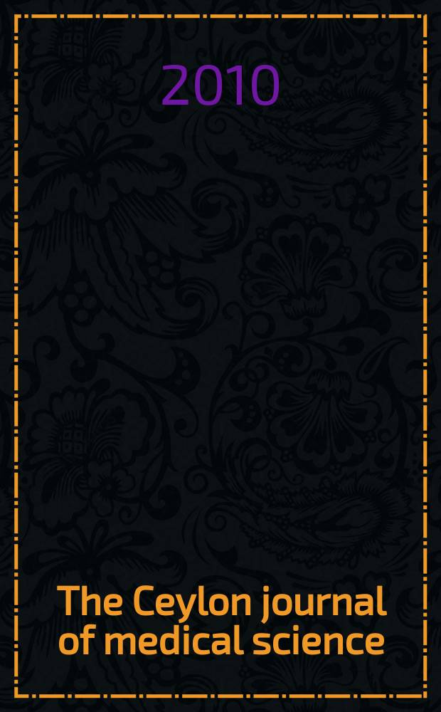 The Ceylon journal of medical science : Being section D of the Ceylon journal of science. Vol. 53, № 1/2