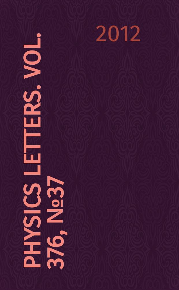 Physics letters. Vol. 376, № 37