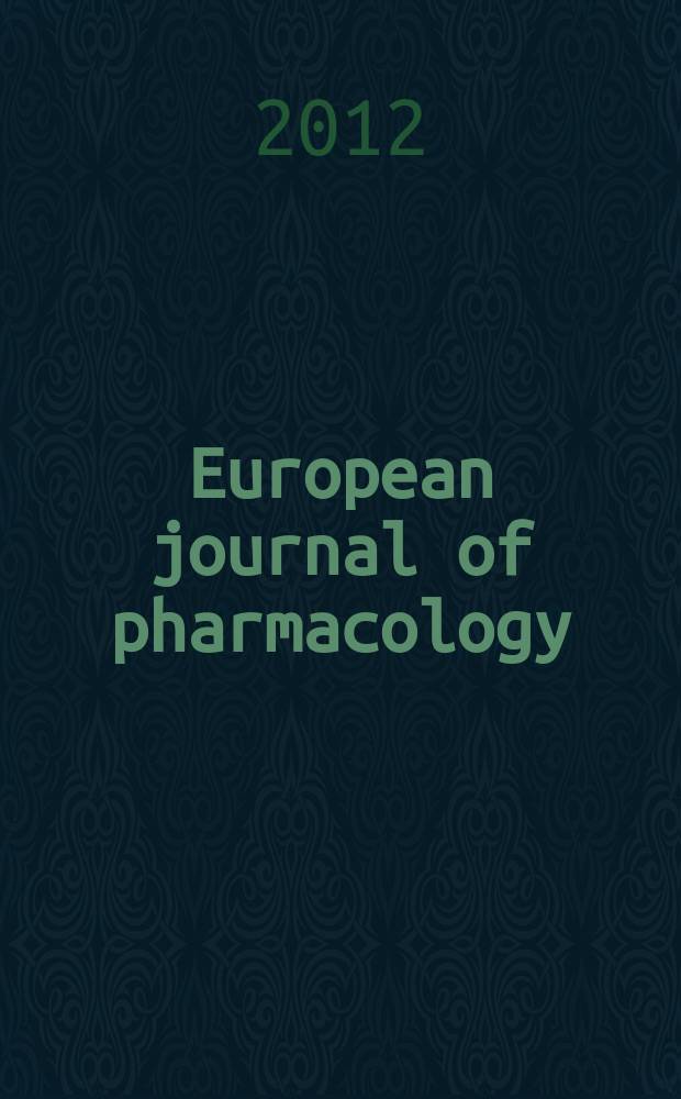 European journal of pharmacology : An intern. j. Vol. 688, № 1/3