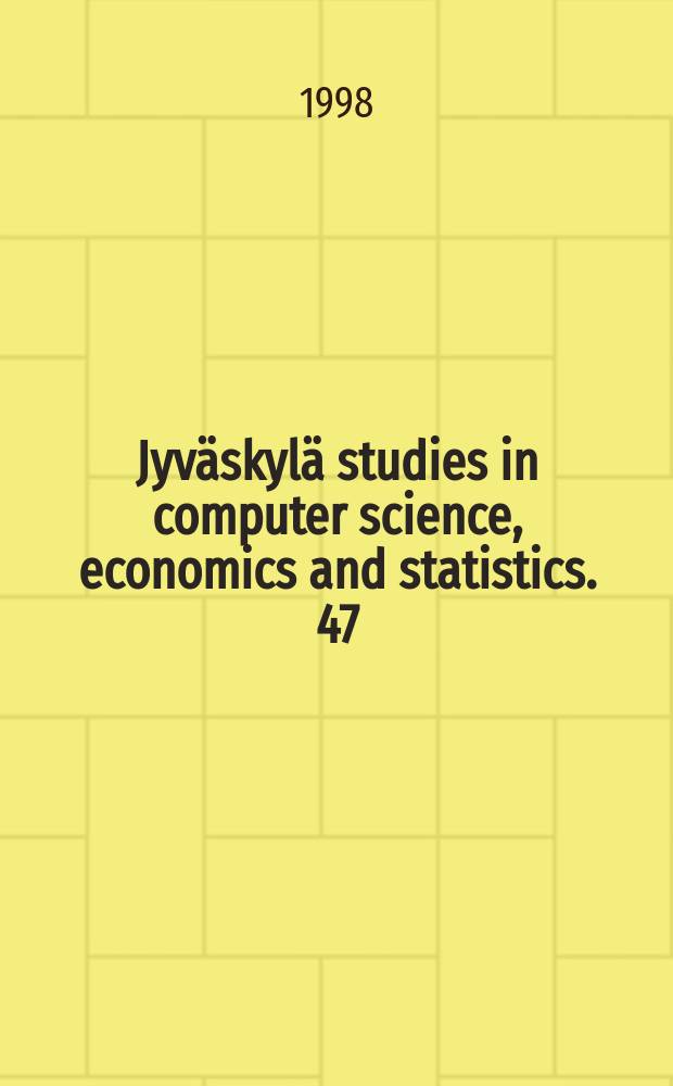 Jyväskylä studies in computer science, economics and statistics. 47 : Incremental method engineering...