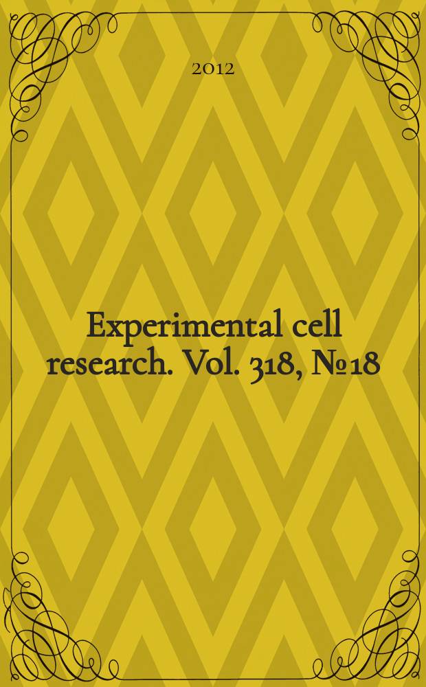 Experimental cell research. Vol. 318, № 18