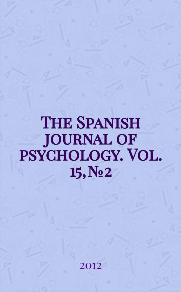 The Spanish journal of psychology. Vol. 15, № 2