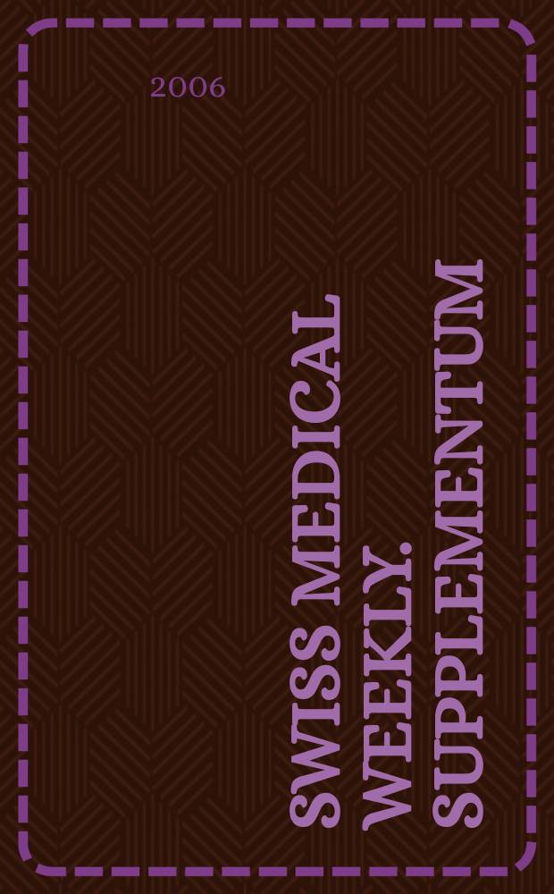 Swiss medical weekly. Supplementum