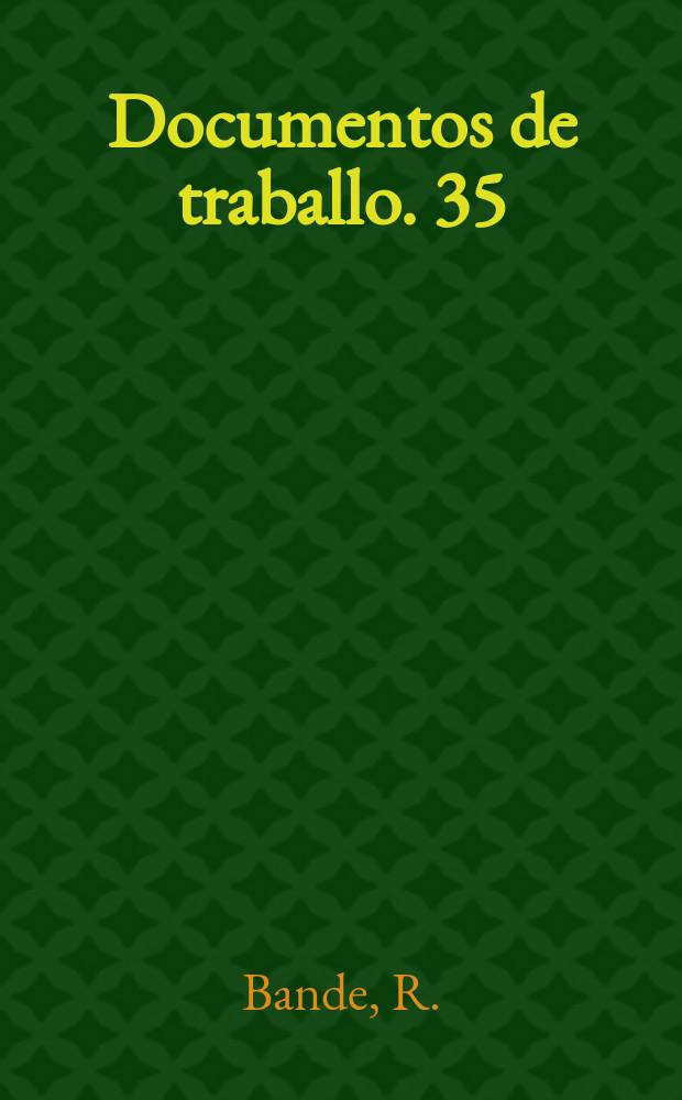 Documentos de traballo. 35 : Regional unemployment in Spain...
