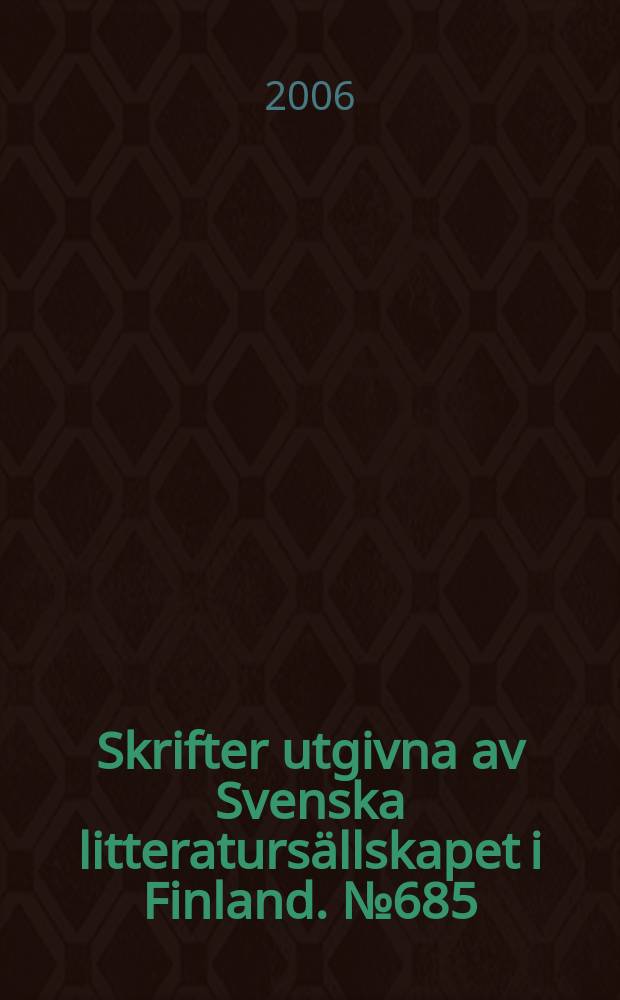 Skrifter utgivna av Svenska litteraturs&auml;llskapet i Finland. №685 : J.V. Snellman i Europa