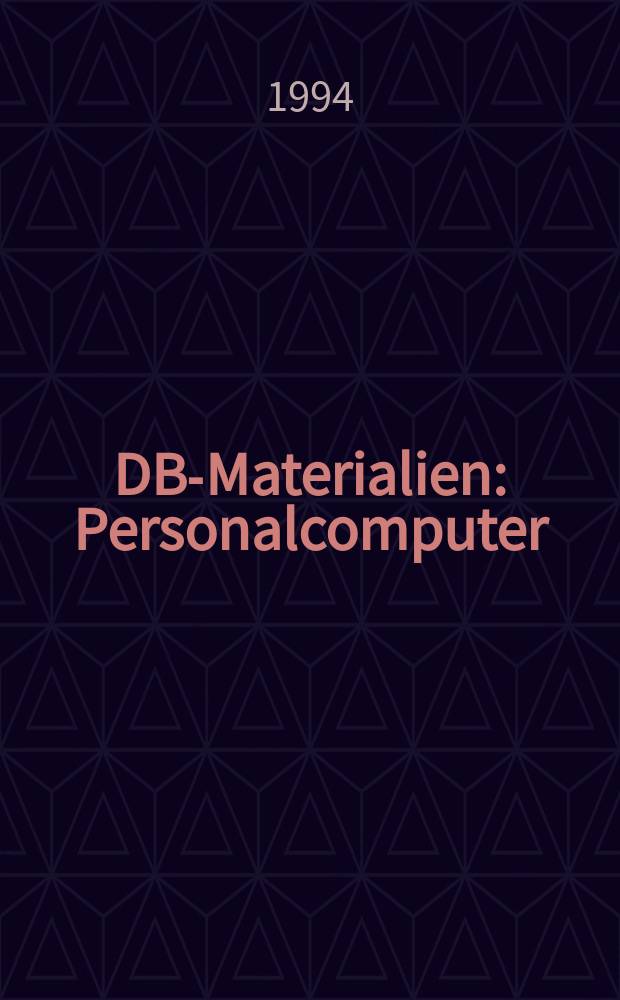 DBI- Materialien : Personalcomputer