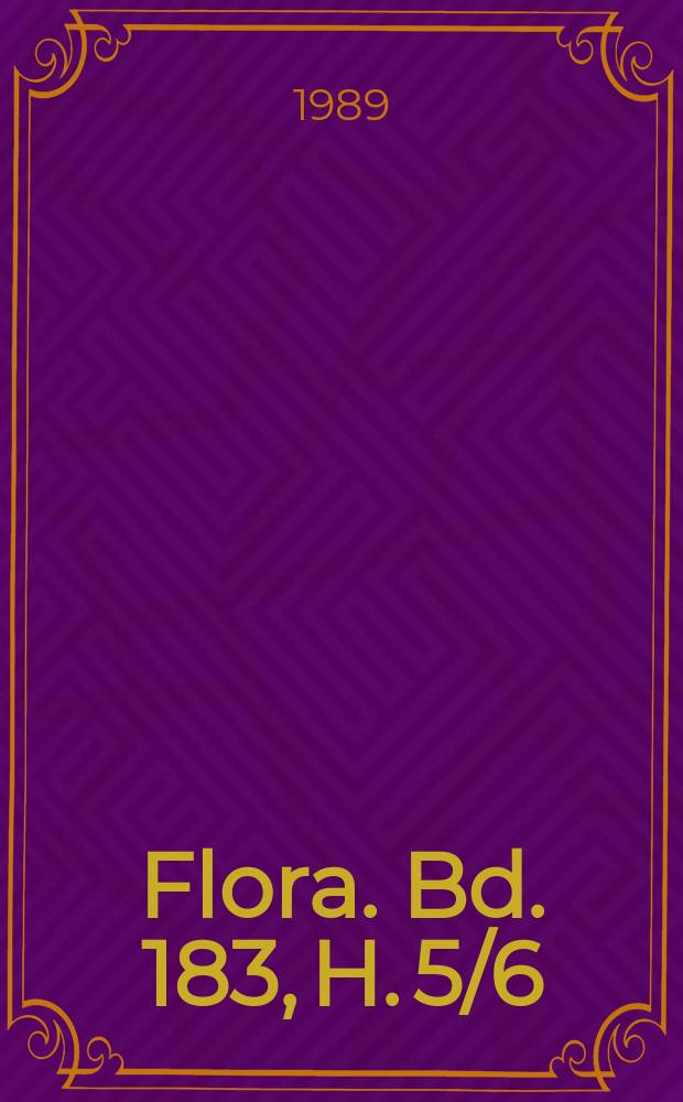 Flora. Bd. 183, H. 5/6