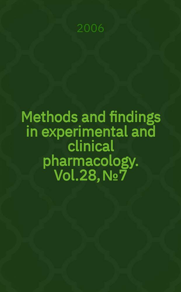 Methods and findings in experimental and clinical pharmacology. Vol.28, №7
