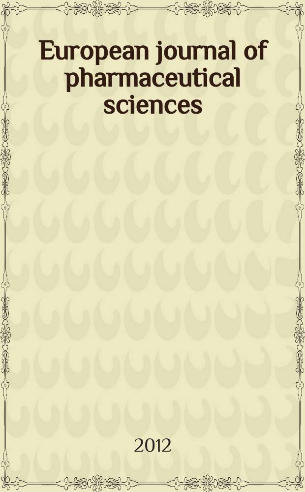 European journal of pharmaceutical sciences : official journal of the European federation for pharmaceutical sciences. Vol. 47, № 2