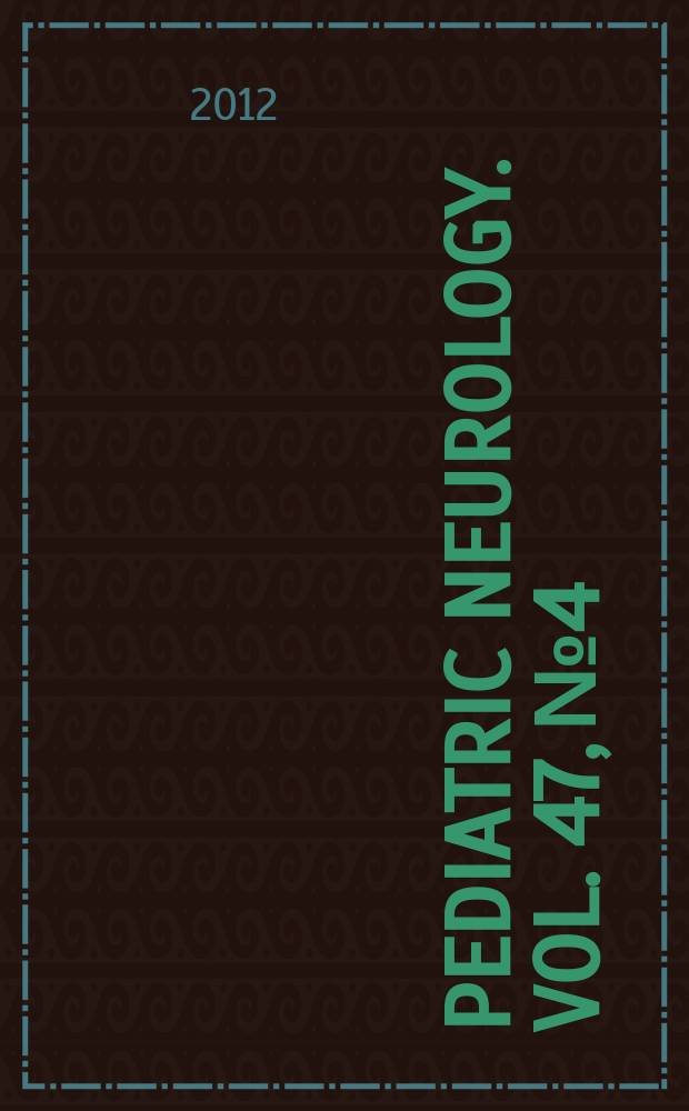 Pediatric neurology. Vol. 47, № 4