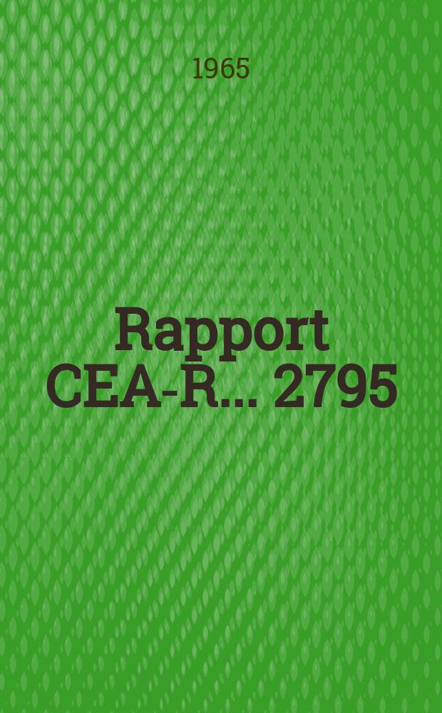 Rapport CEA-R... 2795 (Vol. I) : Etude des valeurs et des prix du plutonium