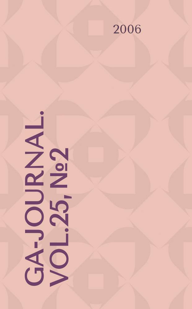 ÖGAI- Journal. Vol.25, №2