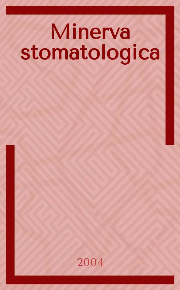 Minerva stomatologica : Rivista bimestrale di stomatologia Pubblica gli Atti della Soc. piemontese di stomatologia. Vol.53, №8