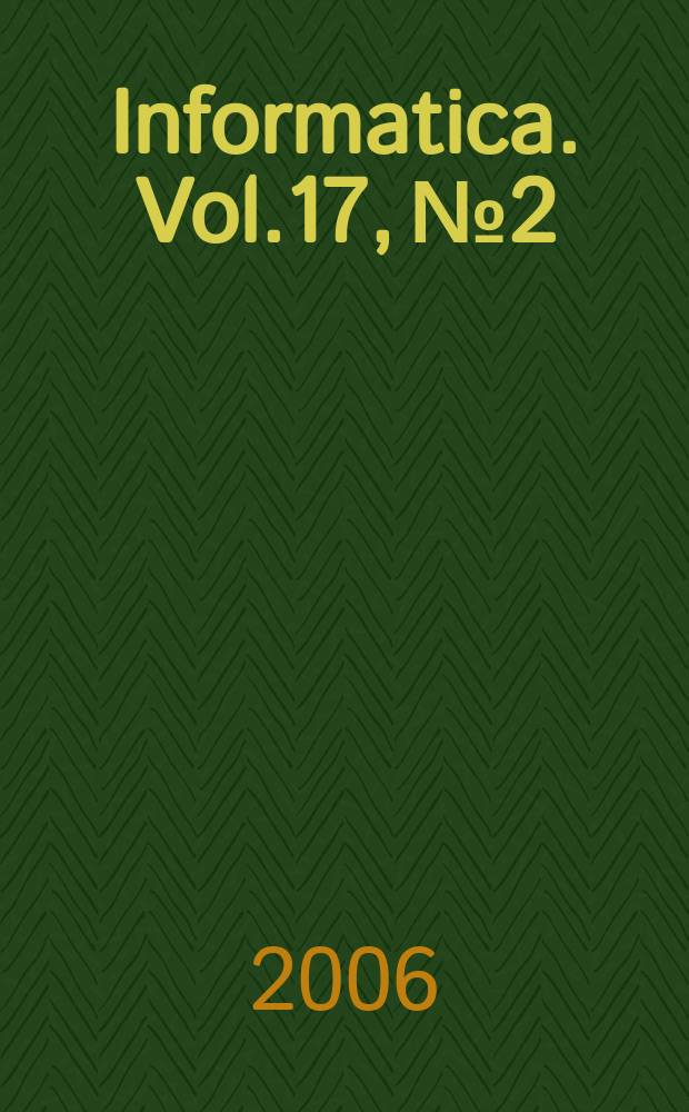 Informatica. Vol.17, №2