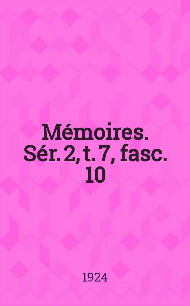 Mémoires. Sér. 2, t. 7, fasc. 10 : L'évolution est-elle irréversible?