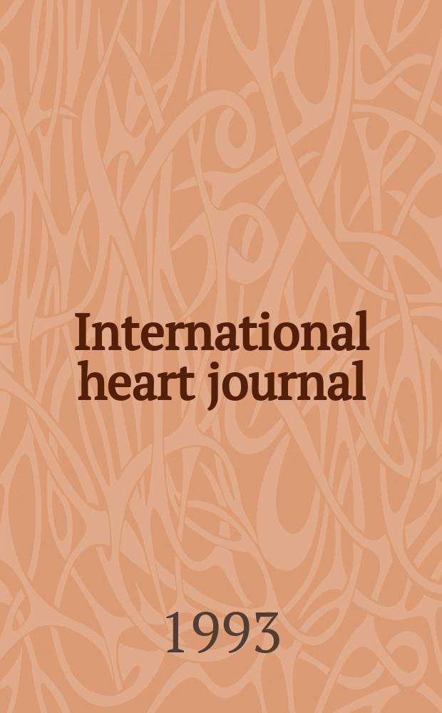 International heart journal : [Form. Japanese heart journal]. Vol.34, № 4