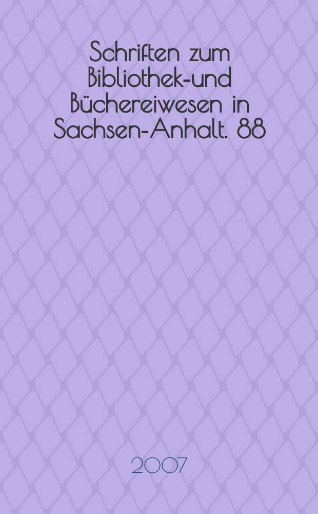 Schriften zum Bibliotheks- und B&uuml;chereiwesen in Sachsen-Anhalt. 88 : Digitalisierung und Erschlie&beta;ung der im deutschen Sprachraum erschienenen Drucke des 18. Jahrhunderts = Цифровая обработка книг,изданных в 18 в.