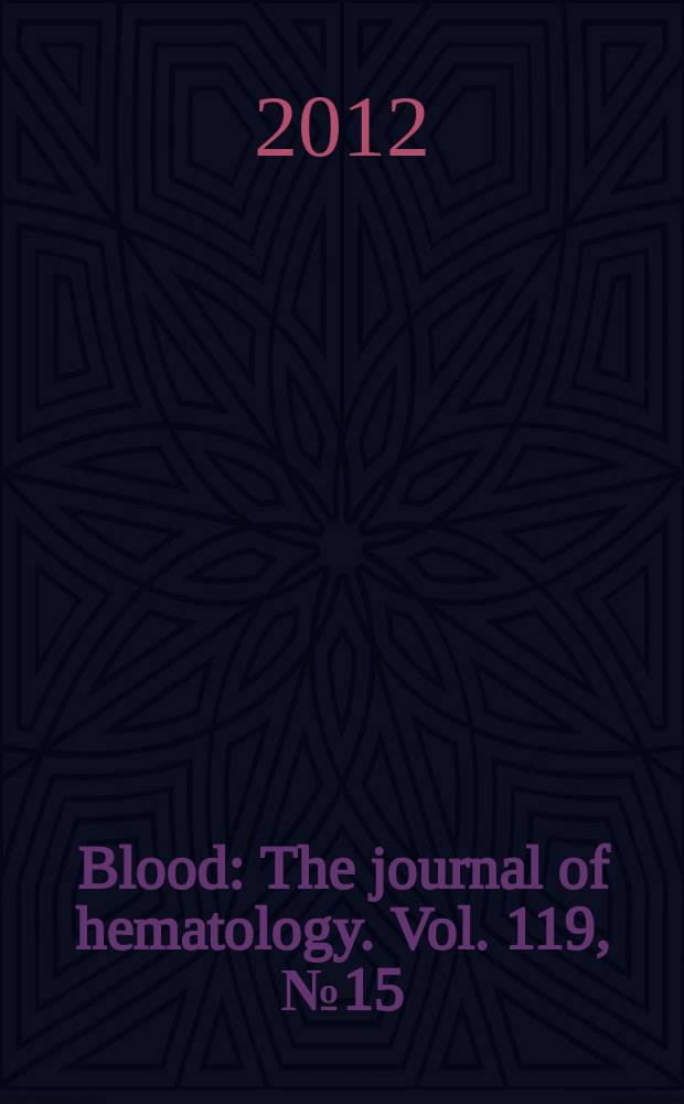 Blood : The journal of hematology. Vol. 119, № 15
