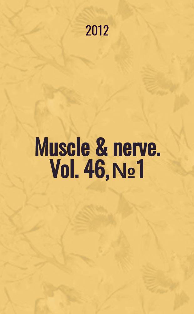 Muscle & nerve. Vol. 46, № 1