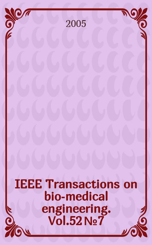 IEEE Transactions on bio-medical engineering. Vol.52 № 7