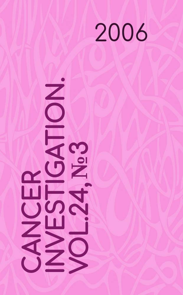 Cancer investigation. Vol.24, № 3