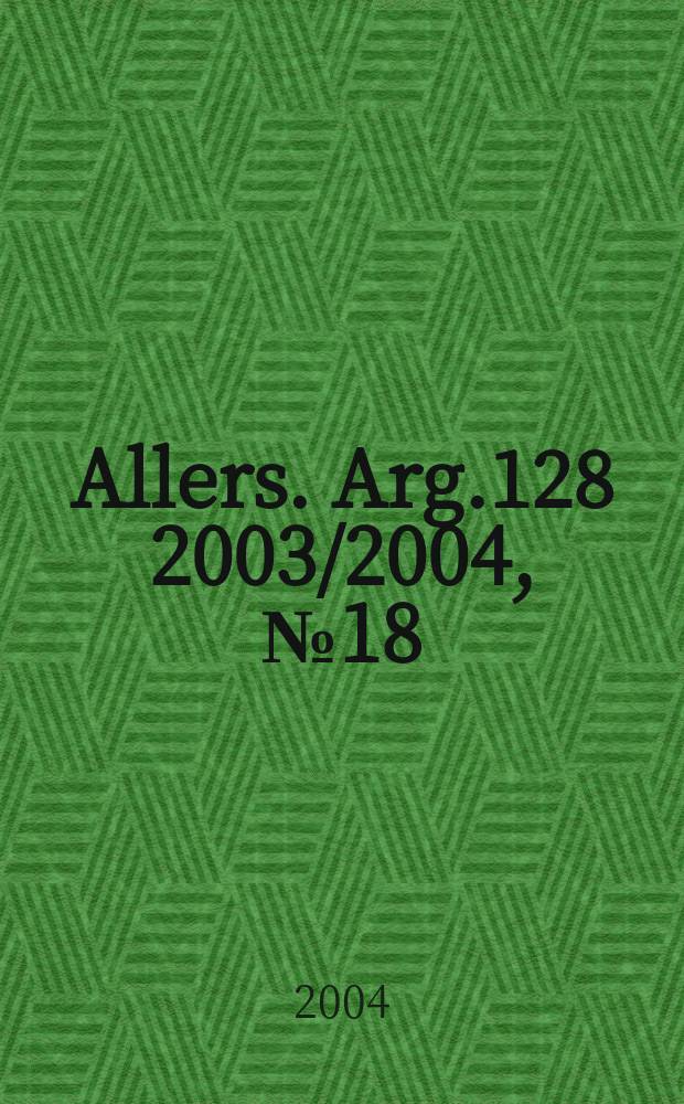 Allers. Arg.128 2003/2004, № 18