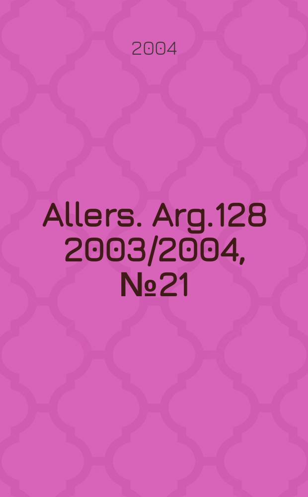 Allers. Arg.128 2003/2004, № 21