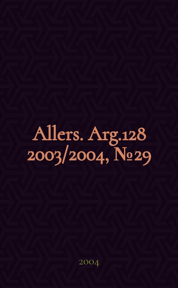 Allers. Arg.128 2003/2004, № 29