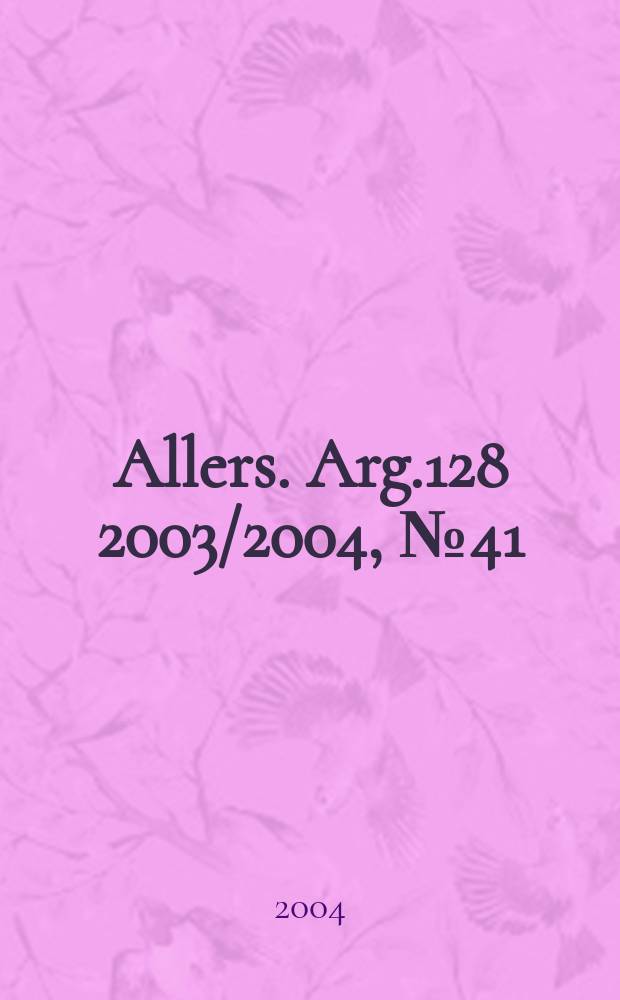 Allers. Arg.128 2003/2004, № 41
