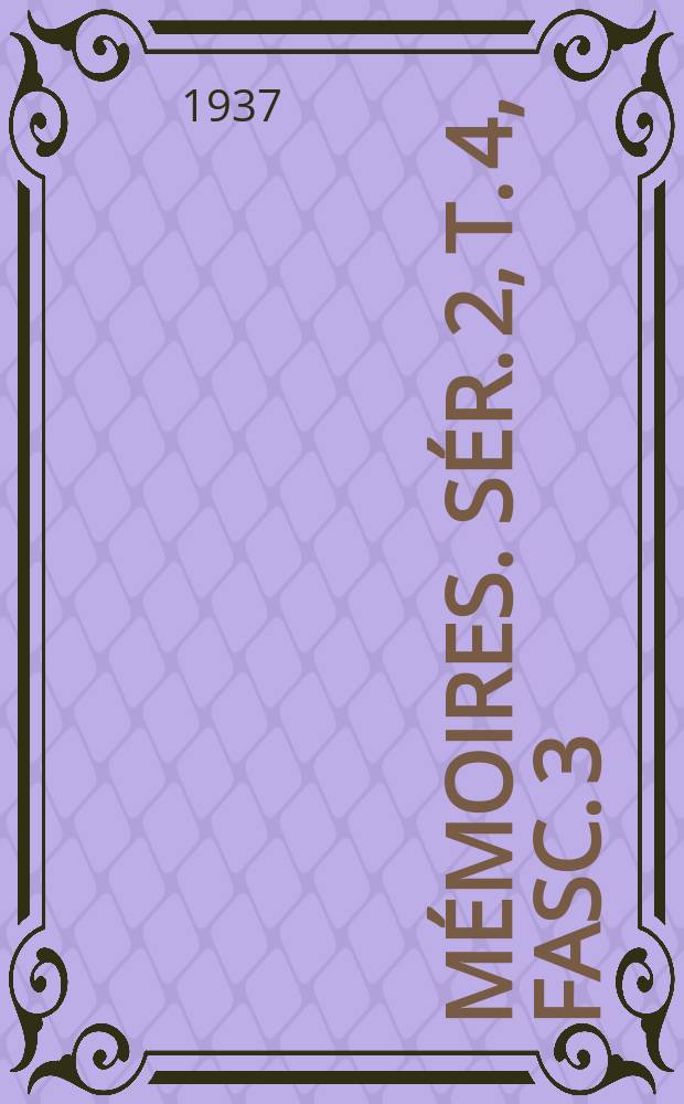 Mémoires. Sér. 2, t. 4, fasc. 3 : Les peintres décorateurs Belges décédés depuis 1830 = Художники декораторы Бельгии