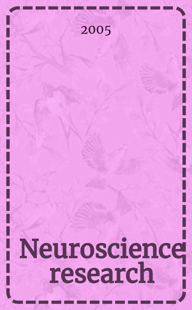 Neuroscience research : The offic. j. of the Japan neuroscience soc. Vol. 52, № 4