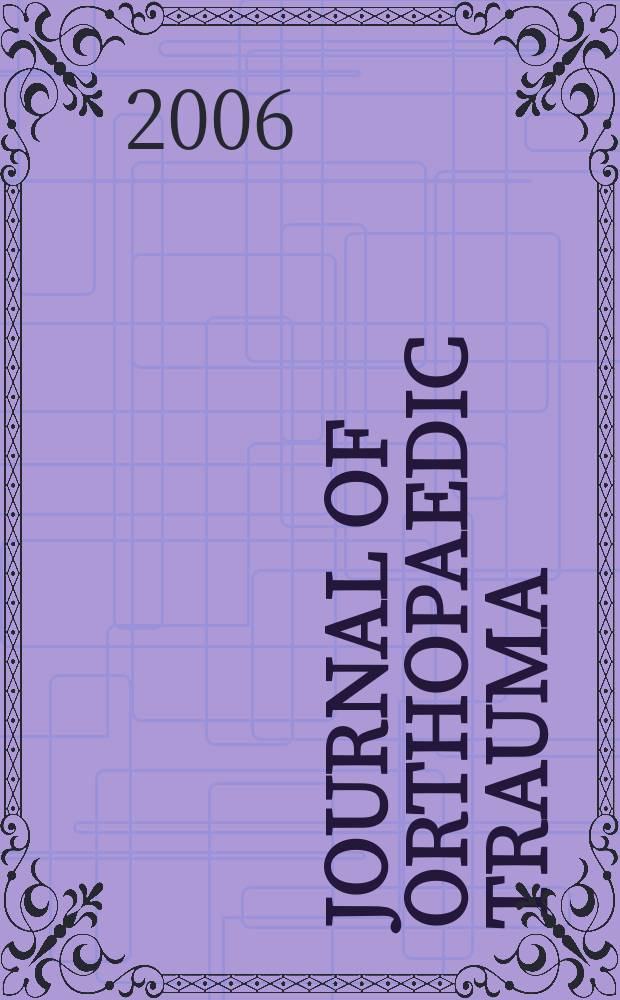 Journal of orthopaedic trauma : Official journal of the Orthopaedic trauma association and the International society for fracture repair. 2006 к vol.20, №8, suppl. : Guide to outcomes instruments for musculoskeletal trauma research