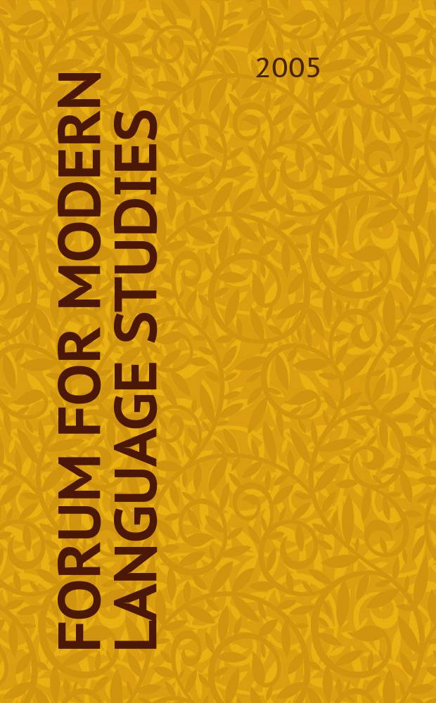 Forum for modern language studies : Publ. by the Univ. of St. Andrews. Vol.41, №2 : Literary reflections of modern war