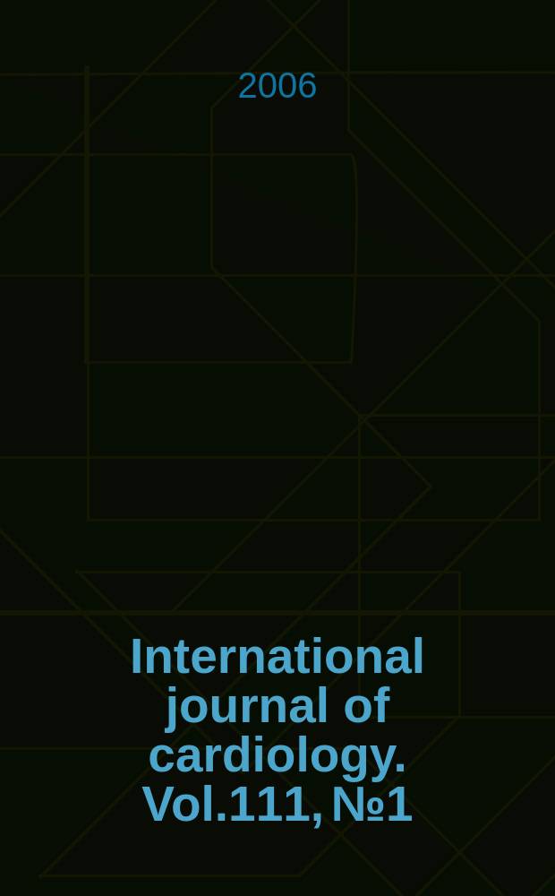 International journal of cardiology. Vol.111, №1