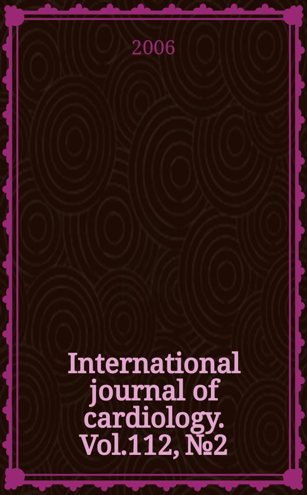 International journal of cardiology. Vol.112, №2