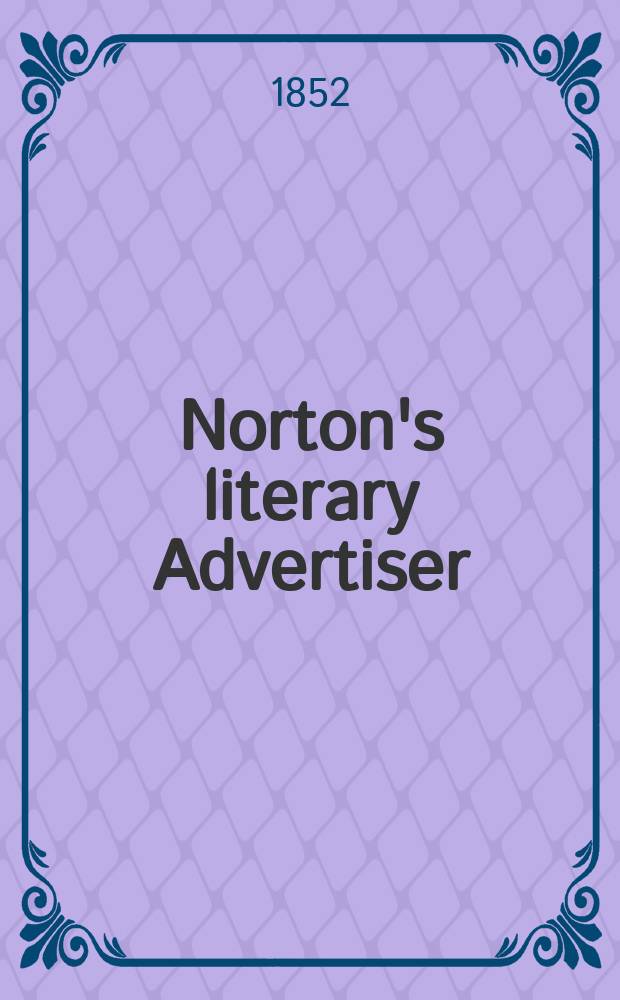 Norton's literary Advertiser