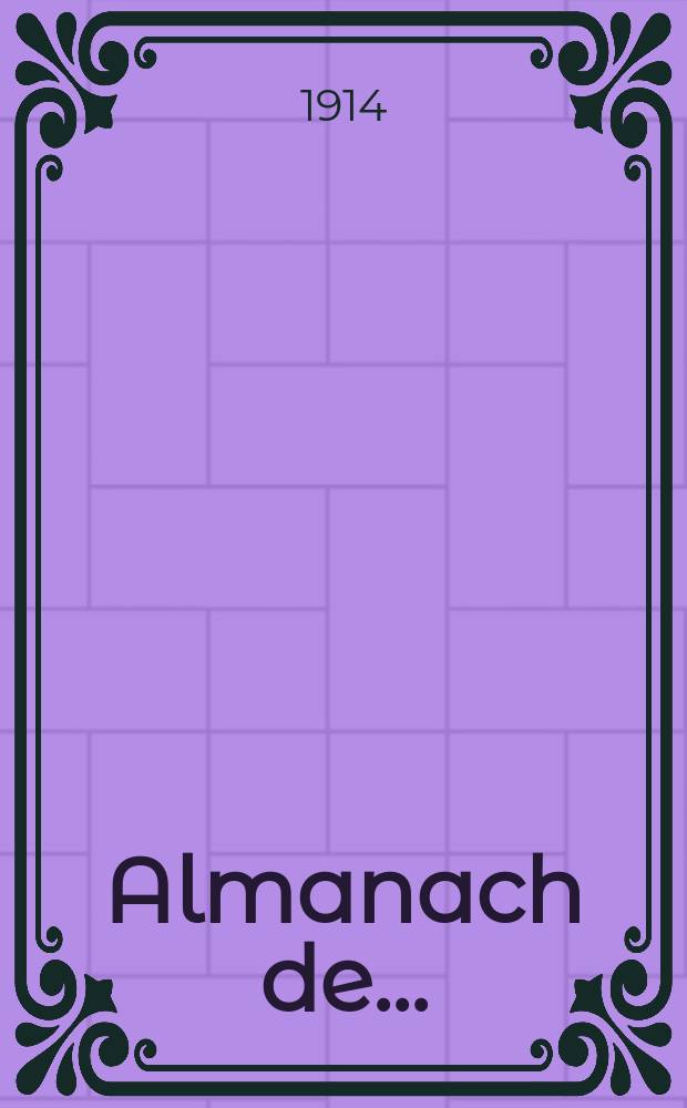 Almanach de ...