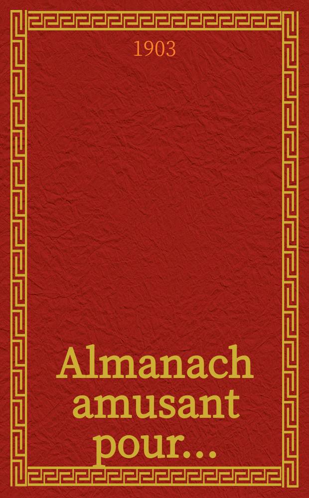Almanach amusant pour ...