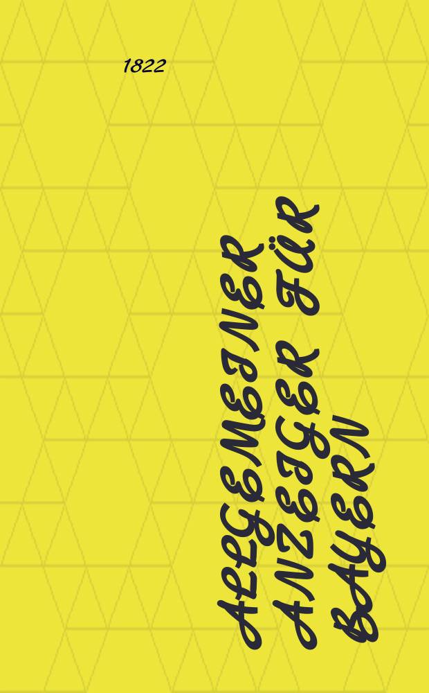 Allgemeiner Anzeiger f&uuml;r Bayern