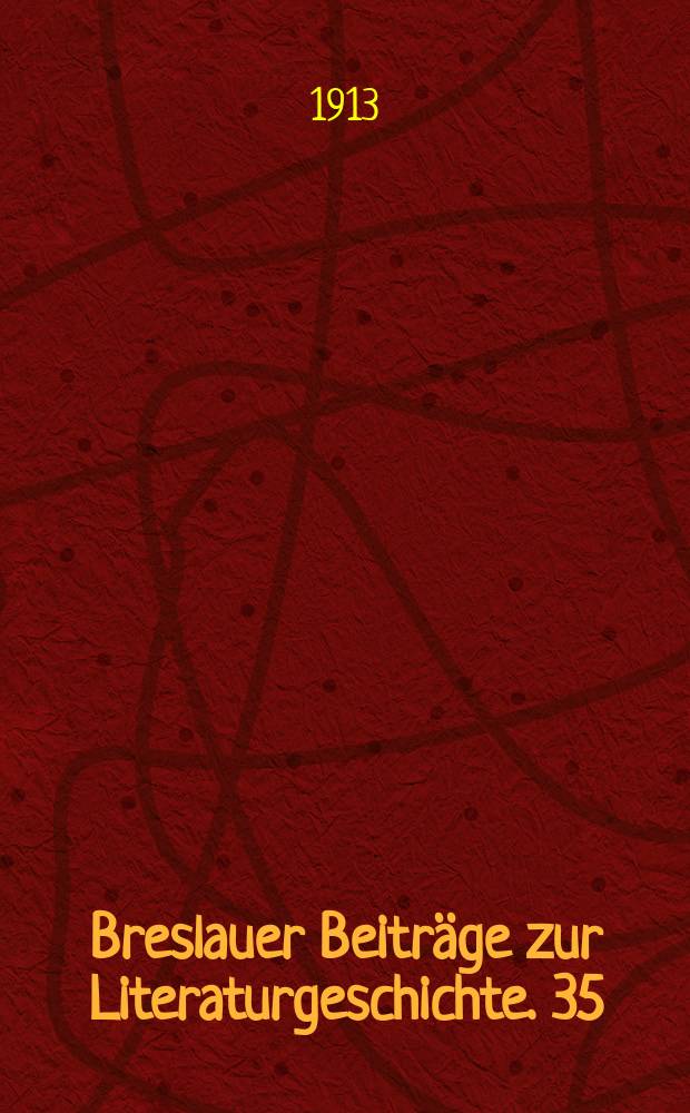 Breslauer Beiträge zur Literaturgeschichte. 35 : Herders theoretische Stellung zum Drama