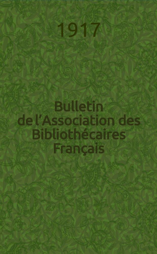 Bulletin de l’Association des Bibliothécaires Français