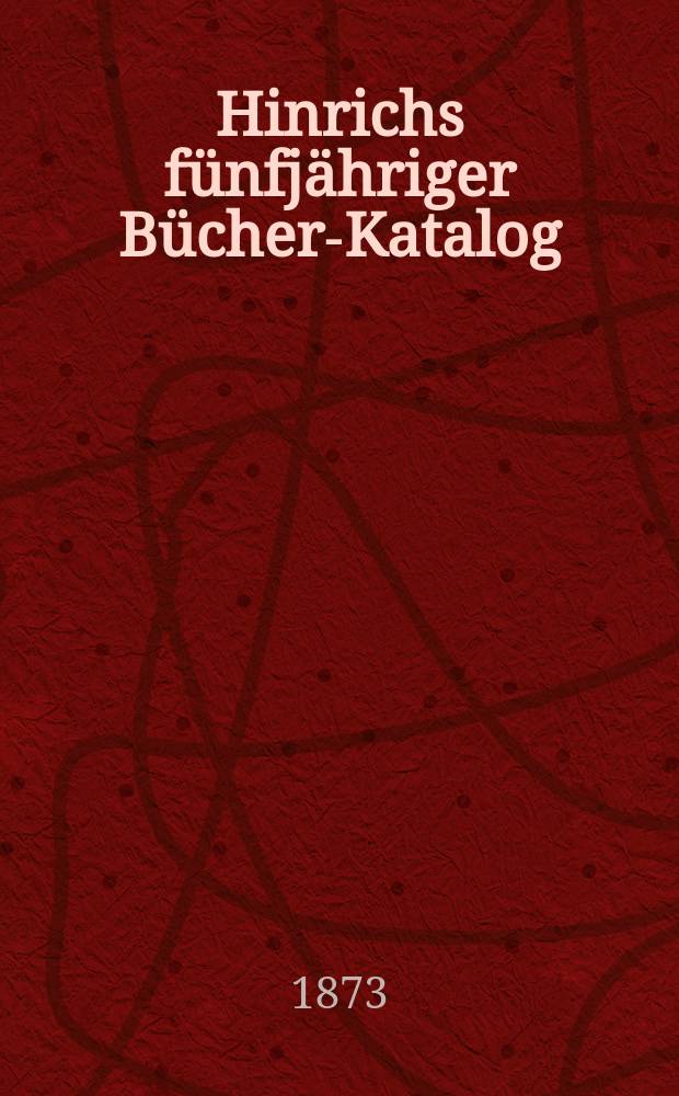 Hinrichs fünfjähriger Bücher-Katalog