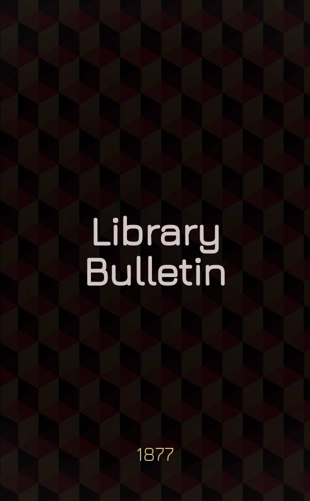 Library Bulletin