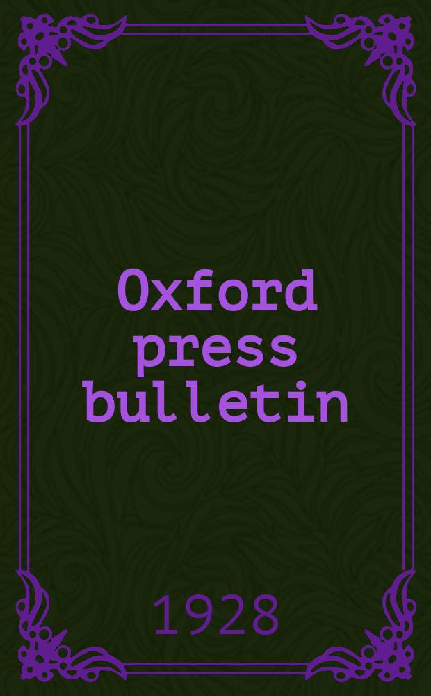 Oxford press bulletin