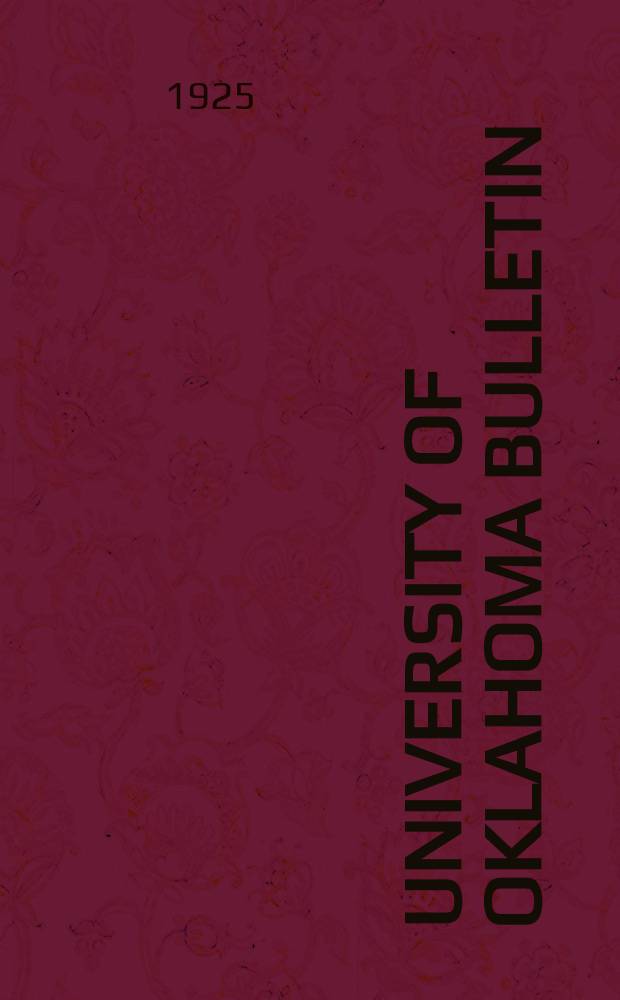 University of Oklahoma bulletin