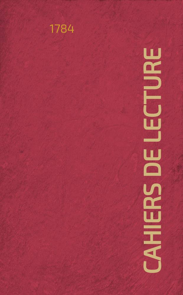 Cahiers de lecture